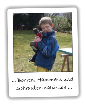 ... Bohren, Hämmern und    Schrauben natürlich ...