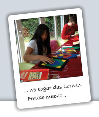 ... wo sogar das Lernen   Freude macht ...