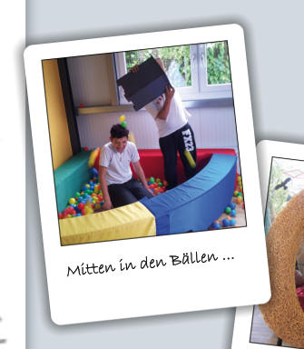 Mitten in den Bällen ...